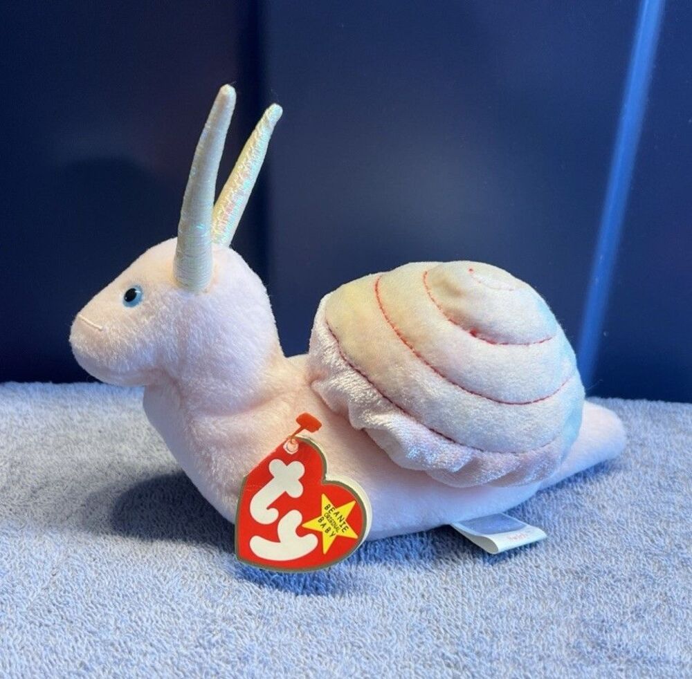 “Swirly” the Snail TY Original Beanie Babies 7” Retired Plush 1999 NWT